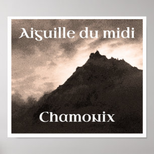 Poster Aiguille du Midi, montanha de Mont Blanc
