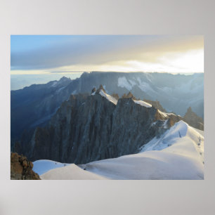 Poster Aiguille du Midi sunrise Chamonix