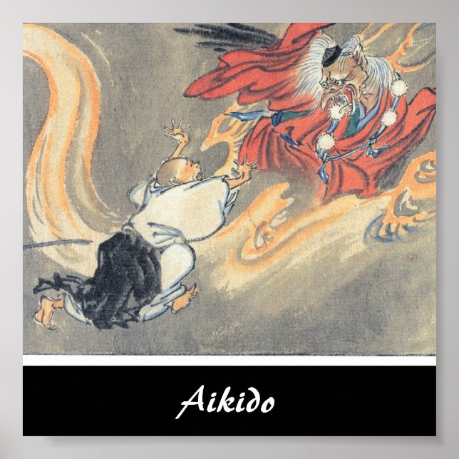 Poster Aikido Japanese Martial Art (Frente)