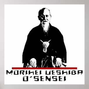 Pôster Aikido Morihei Ueshiba O'Sensei