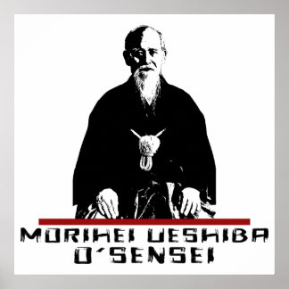 Pôster Aikido Morihei Ueshiba O'Sensei