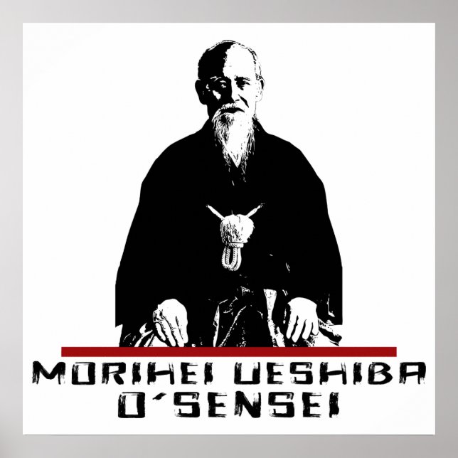 Pôster Aikido Morihei Ueshiba O'Sensei (Frente)