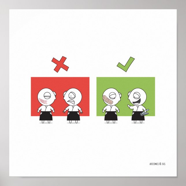 Poster Aikido - Regra Dojo nº 2 (Frente)