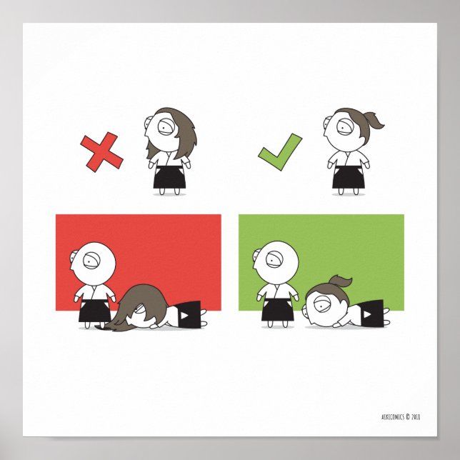 Poster Aikido - Regra Dojo nº 4 (Frente)