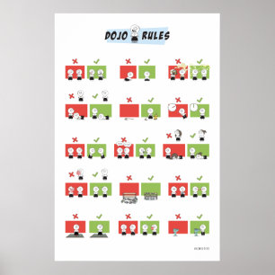 Poster Aikido - regras do Dojo