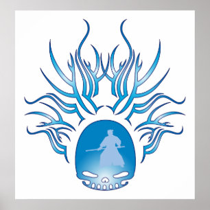 Poster Aikido Skull