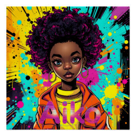 Pôster AiKo Grunge Gráfico #1