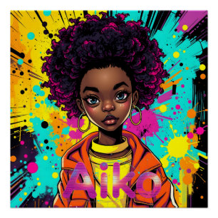 Pôster AiKo Grunge Gráfico #1