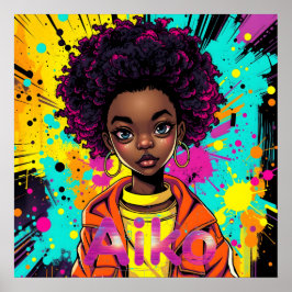 Poster AiKo Grunge Gráfico #1