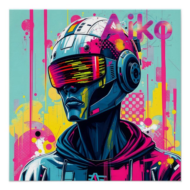 Pôster AiKo Grunge Gráfico #3 (Frente)