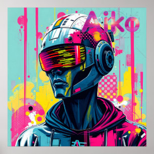 Poster AiKo Grunge Gráfico #3