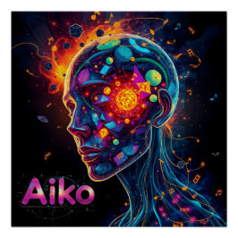 Pôster AiKo Grunge Gráfico #4