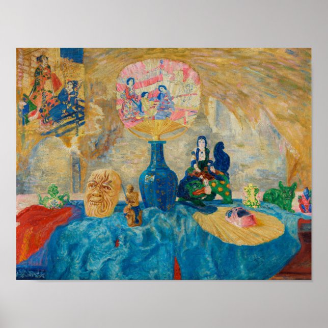 Poster "Ainda com a Chinoissérie" por James Ensor (Frente)