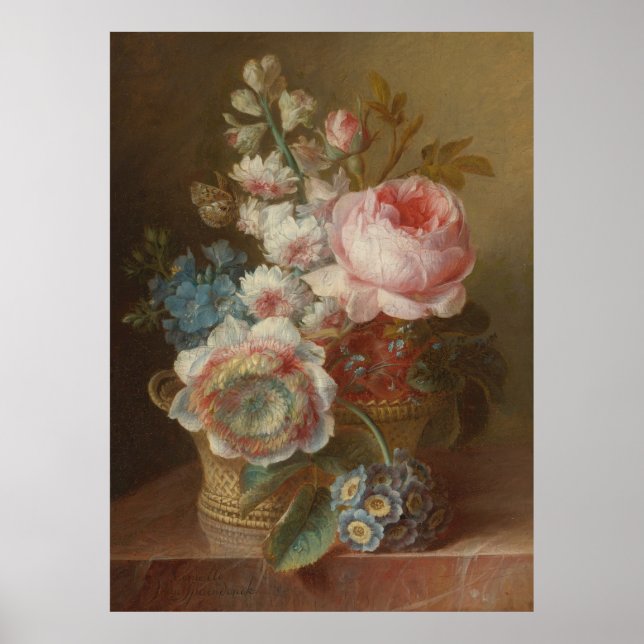 Poster Ainda com Flores - Cornelis van Spaendonck (Frente)