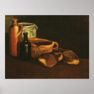 Pôster Ainda com os Clogs e Potes, Van Gogh