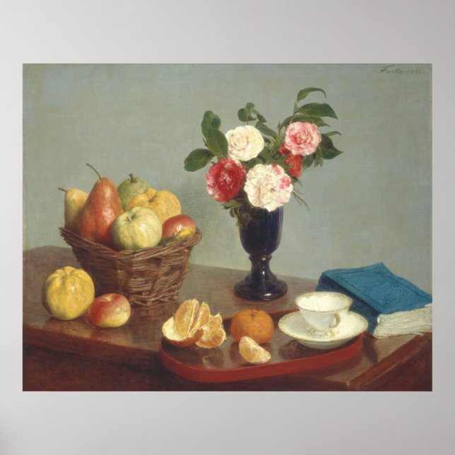 Poster Ainda com vida - Henri Fantin-Latour Fine Art (Frente)