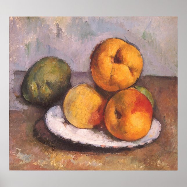 Pôster "Ainda é a vida", "Maçãs", "Peras" de Paul Cezanne (Frente)