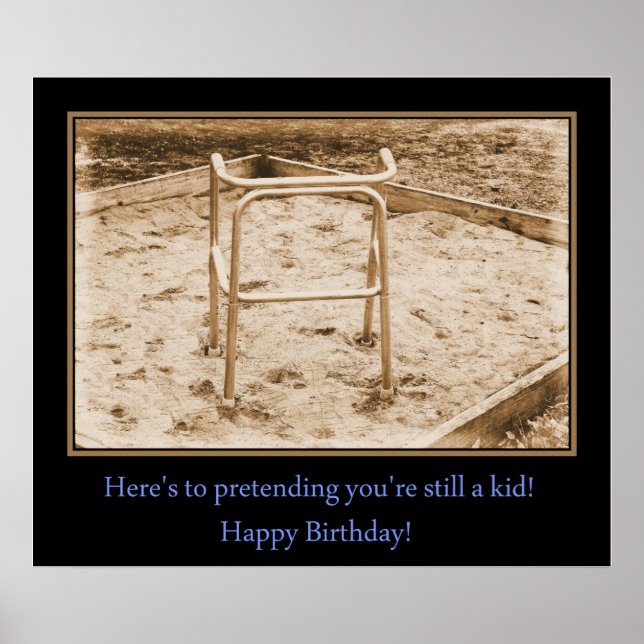 Pôster Ainda é criança... Feliz aniversário! (Frente)