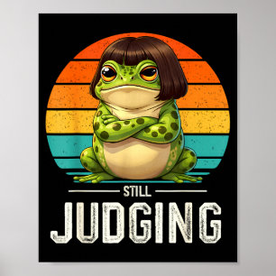 Poster Ainda julgando – meme do sapo com corte de cabelo 