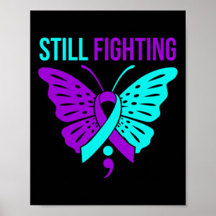 Poster Ainda lutando contra a conscientização para o suic