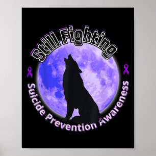 Poster Ainda Lutando Lobo de Conscientização sobre Preven