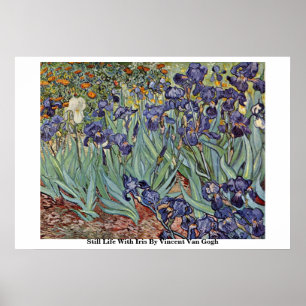 Poster Ainda vida com a íris por Vincent van Gogh