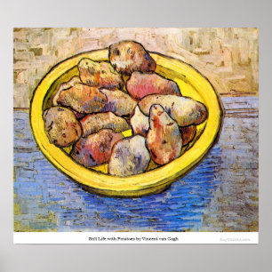 Pôster Ainda vida com as batatas por Vincent van Gogh