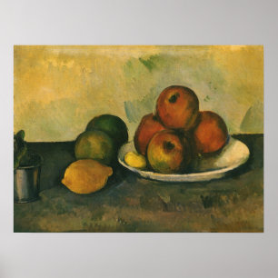 Pôster Ainda vida com as maçãs por Paul Cezanne
