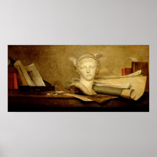 Pôster Ainda vida com atributos das artes, 1765-66
