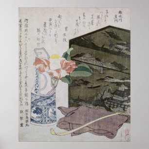 Poster Ainda vida com um Camelia, c.1820