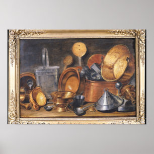 Poster Ainda vida com utensílios da cozinha