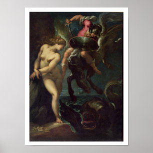 Pôster Ainda vida dos peixes, c.1670-80 (óleo em canvas)