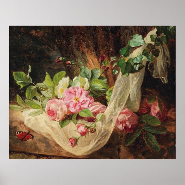 Poster "Ainda viva com Rosas no chão da floresta" - Lach  (Frente)