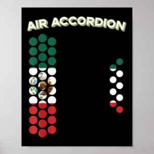 Poster Air Accordion Mexico Flag Cinco De Mayo Music Gift