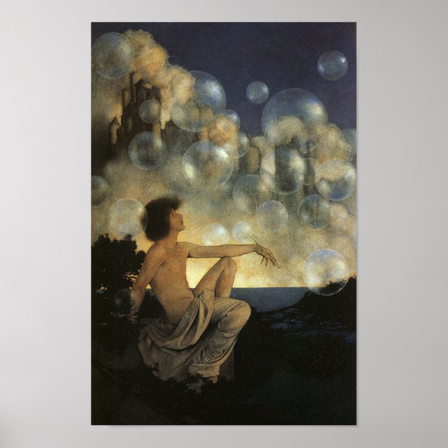 Poster Air Castles, Maxfield Parrish Fine Vintage (Frente)