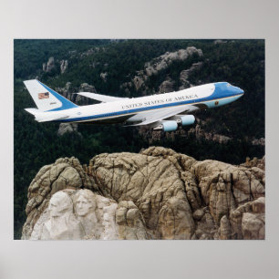 Poster Air Force One sobre o Monte Rushmore