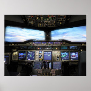 Poster Airbus A380 Cockpit