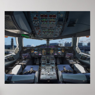 Poster Airbus A380 Cockpit