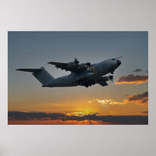 Poster Airbus A400M Ao Sunset (Frente)