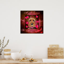 Poster Airedale do Dia dos Namorados