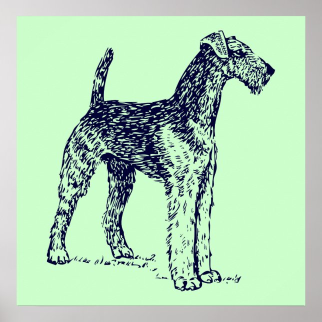Poster Airedale Dog (Frente)