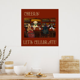 POSTER AIREDALE TERRIER  & AMIGOS      