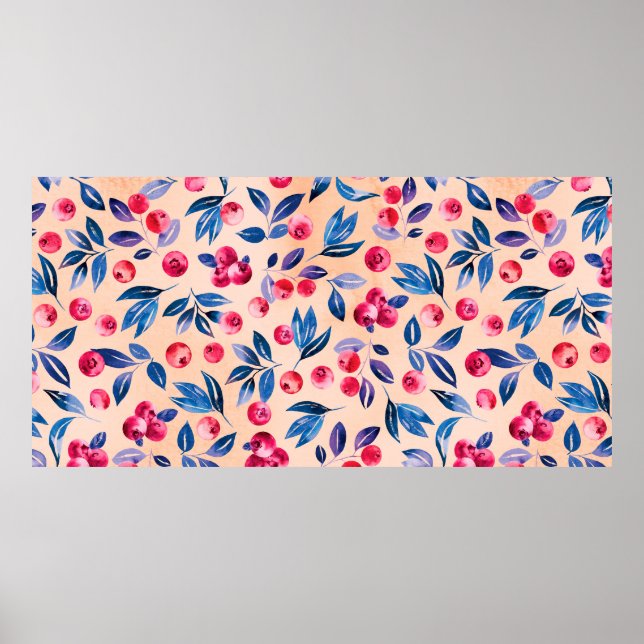 Poster Airelas e folhas, amoras e berços silvestres, de c (Frente)