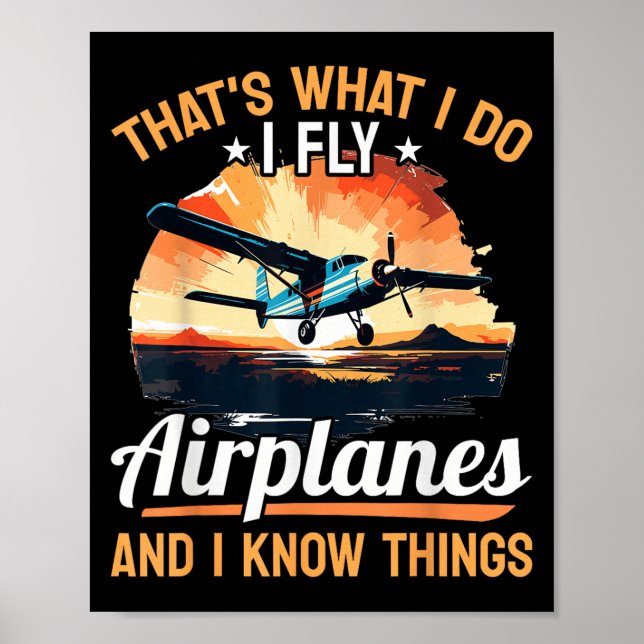 Poster Airplane Aircraft Lot - That's What I Do I Fly Air (Frente)