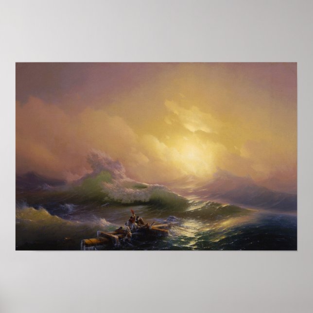 Poster Aivazovsky - A Nona Onda 1850 (Frente)