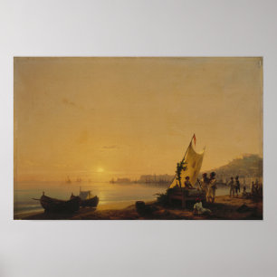 Poster Aivazovsky - Baía De Nápoles, 1900