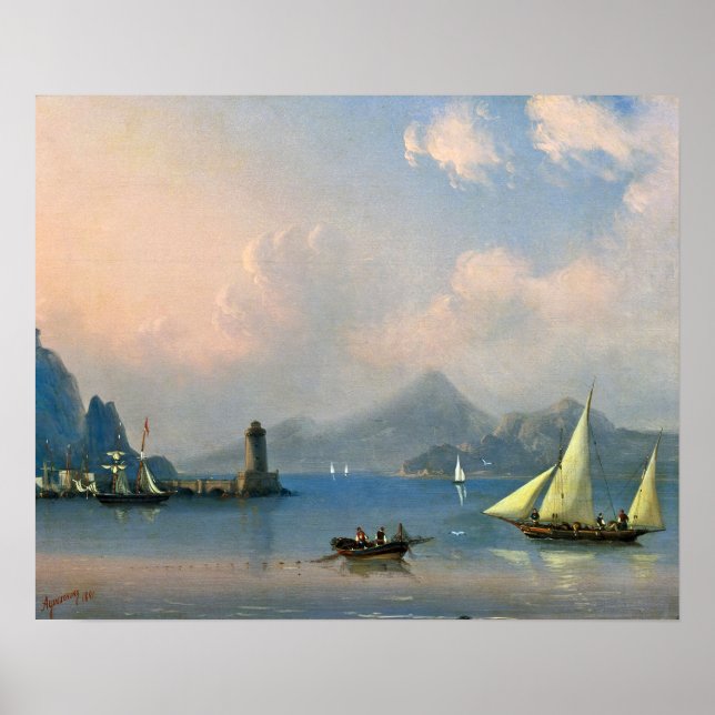 Poster Aivazovsky - Estreito Do Mar Com O Farol (Frente)