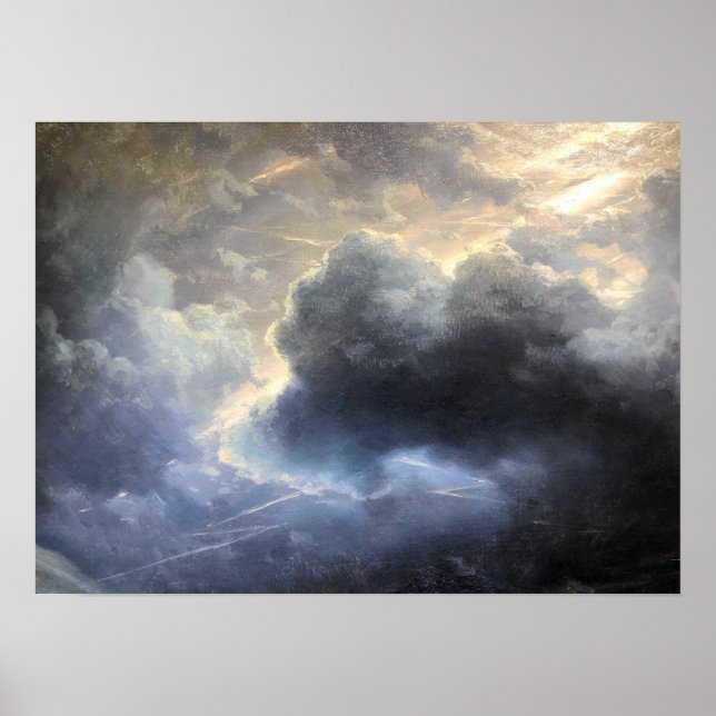 Poster Aivazovsky - Fragmento Oblaka i Molnii (Frente)