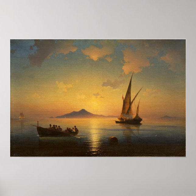 Poster Aivazovsky - Golfo De Nápoles (Frente)
