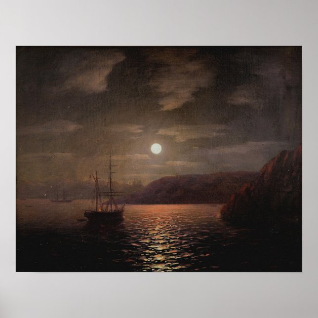 Poster Aivazovsky - Noite Ligada No Mar Negro (Frente)